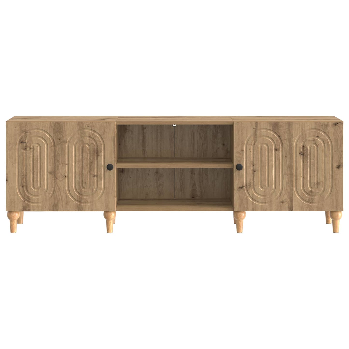 TV-kast Artisanaal eiken 150 x 31 x 50 cm Bewerkt hout