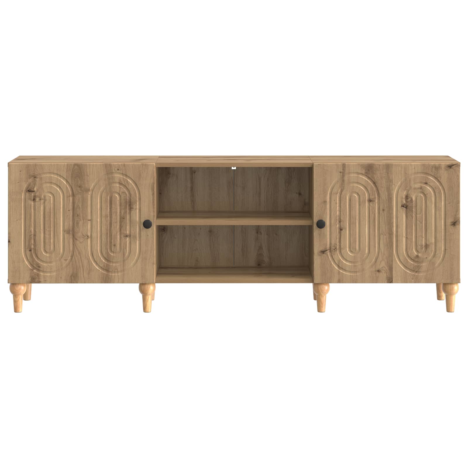 TV-kast Artisanaal eiken 150 x 31 x 50 cm Bewerkt hout