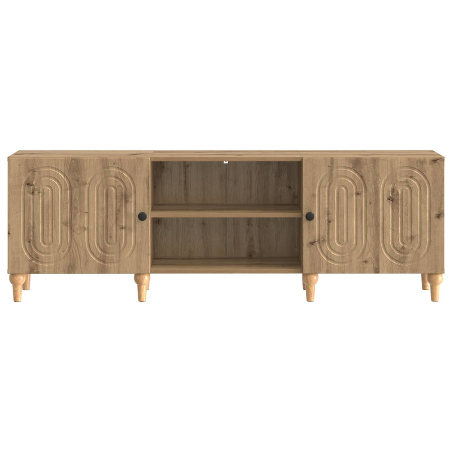 TV-kast Artisanaal eiken 150 x 31 x 50 cm Bewerkt hout
