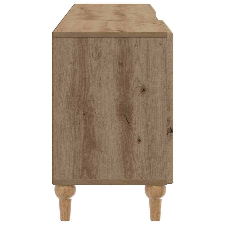 TV-kast Artisanaal eiken 150 x 31 x 50 cm Bewerkt hout