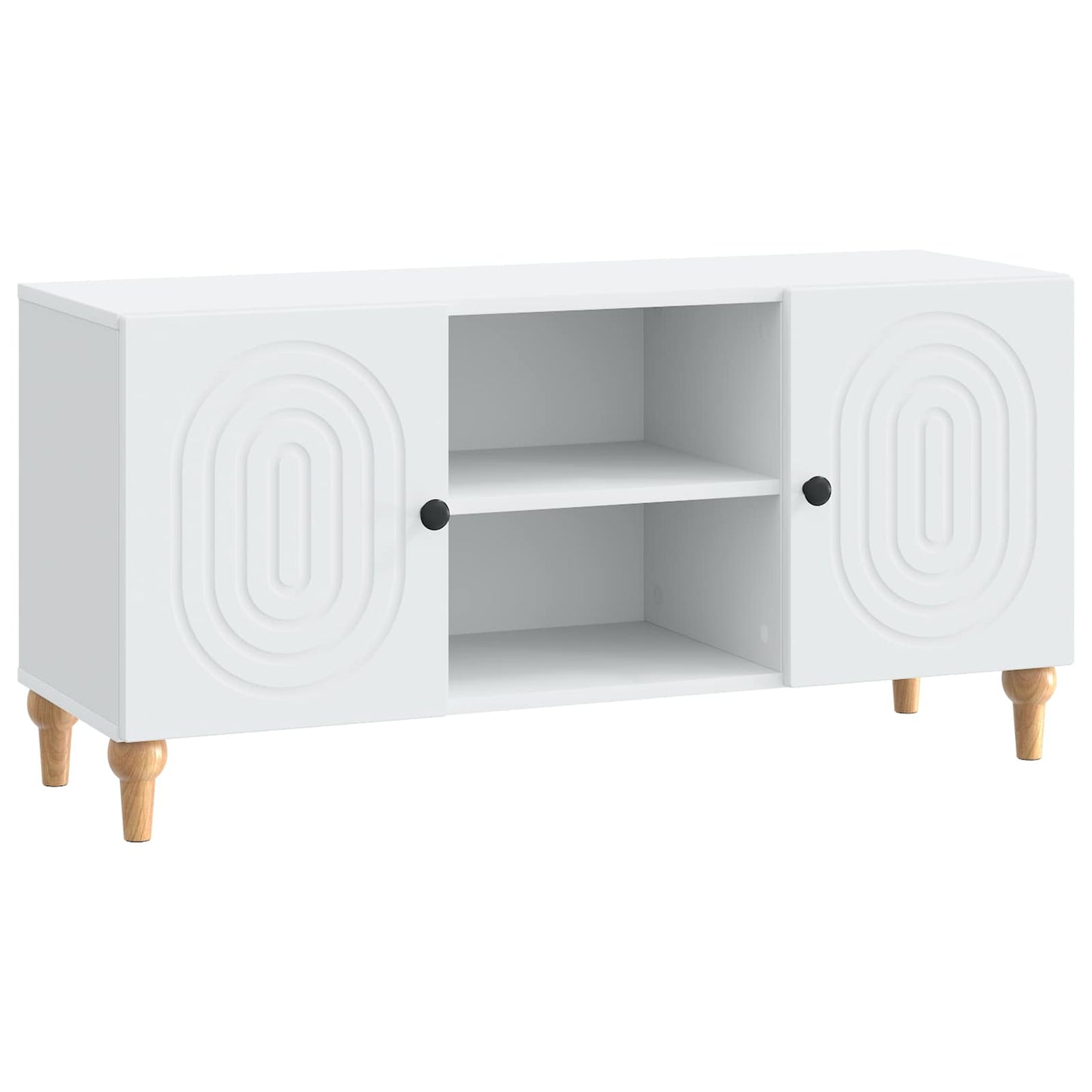 TV-kast Wit 102 x 34,5 x 50 cm Bewerkt hout