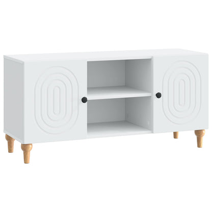 TV-kast Wit 102 x 34,5 x 50 cm Bewerkt hout