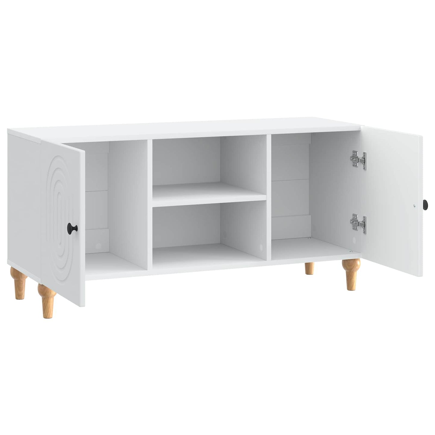 TV-kast Wit 102 x 34,5 x 50 cm Bewerkt hout