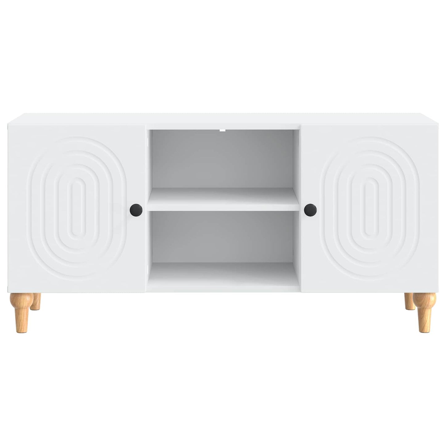 TV-kast Wit 102 x 34,5 x 50 cm Bewerkt hout