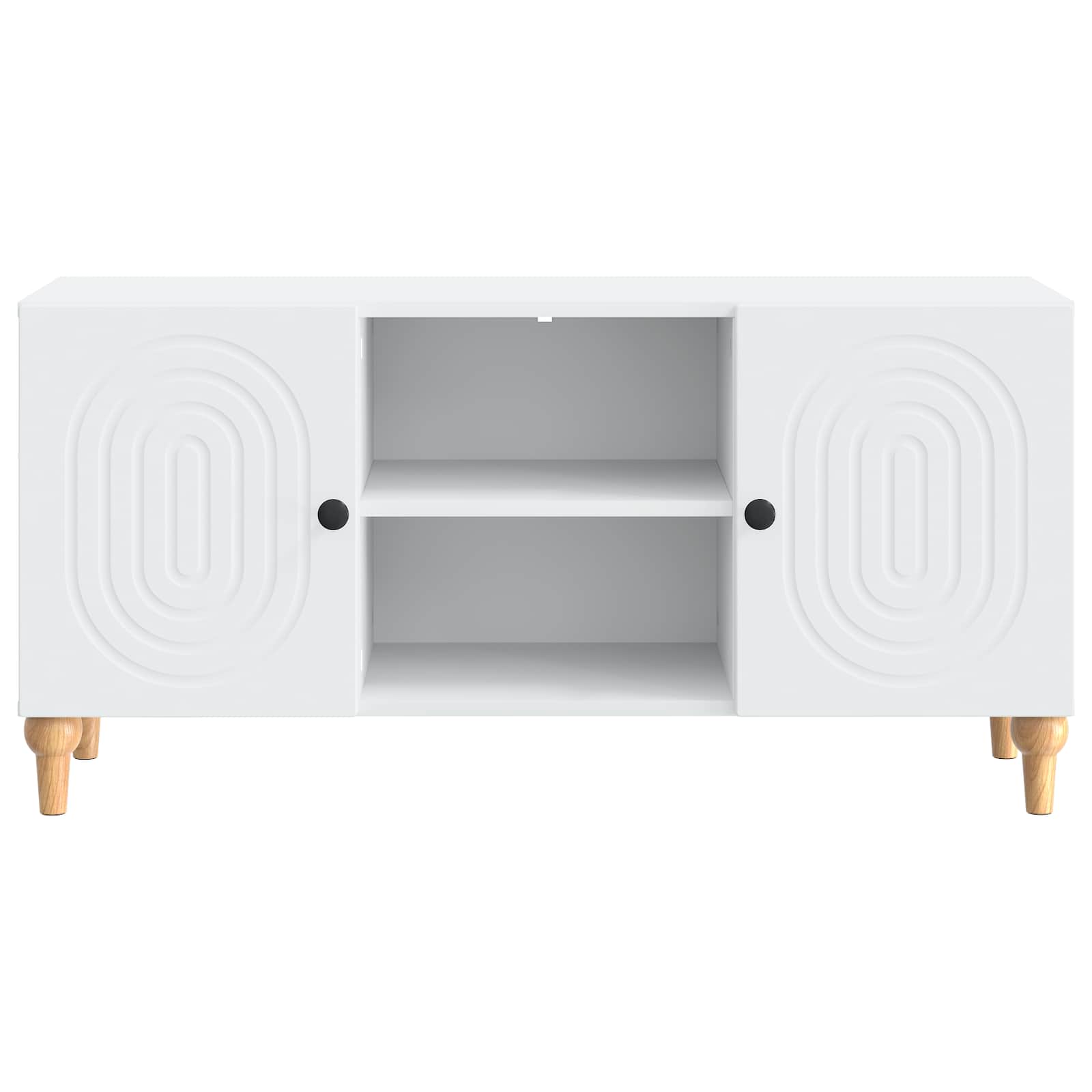 TV-kast Wit 102 x 34,5 x 50 cm Bewerkt hout