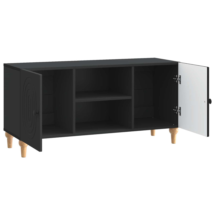 TV-kast Zwart 102 x 34,5 x 50 cm Bewerkt hout