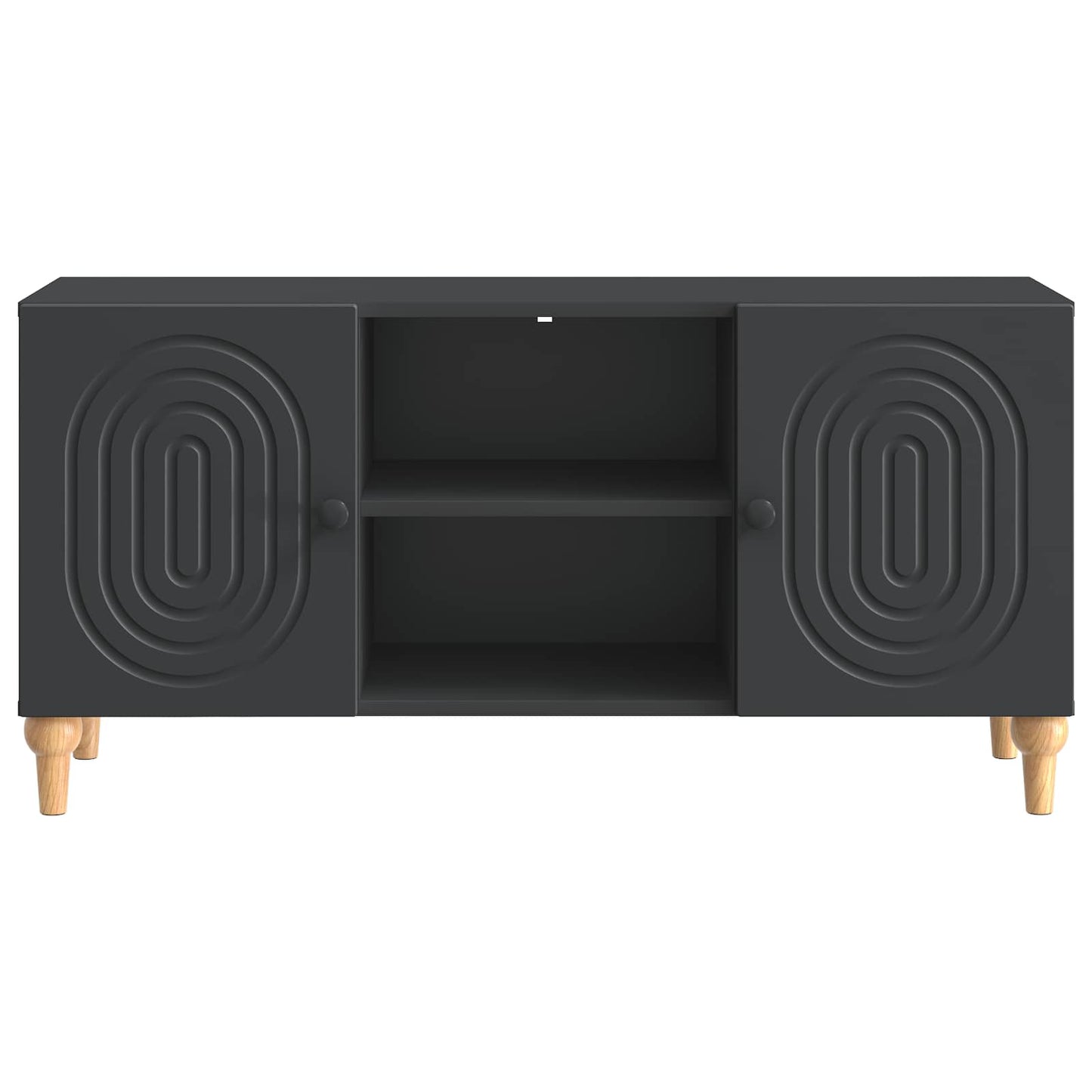 TV-kast Zwart 102 x 34,5 x 50 cm Bewerkt hout