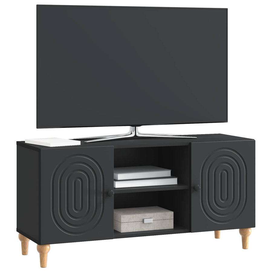 TV-kast Zwart 102 x 34,5 x 50 cm Bewerkt hout