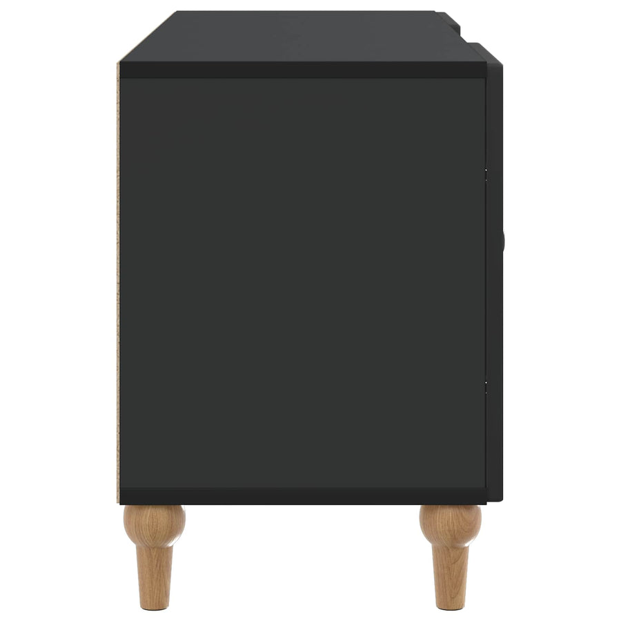 TV-kast Zwart 102 x 34,5 x 50 cm Bewerkt hout