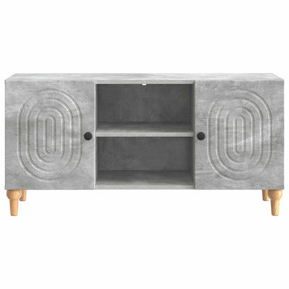 TV-kast Betongrijs 102 x 34,5 x 50 cm Bewerkt hout