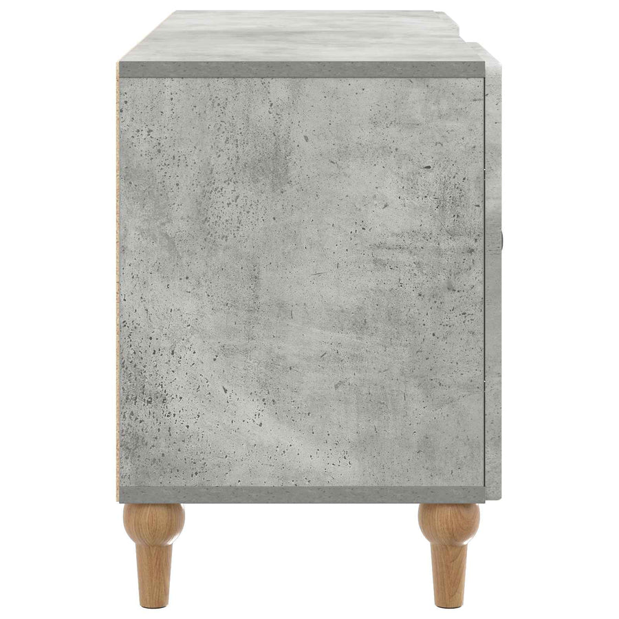TV-kast Betongrijs 102 x 34,5 x 50 cm Bewerkt hout