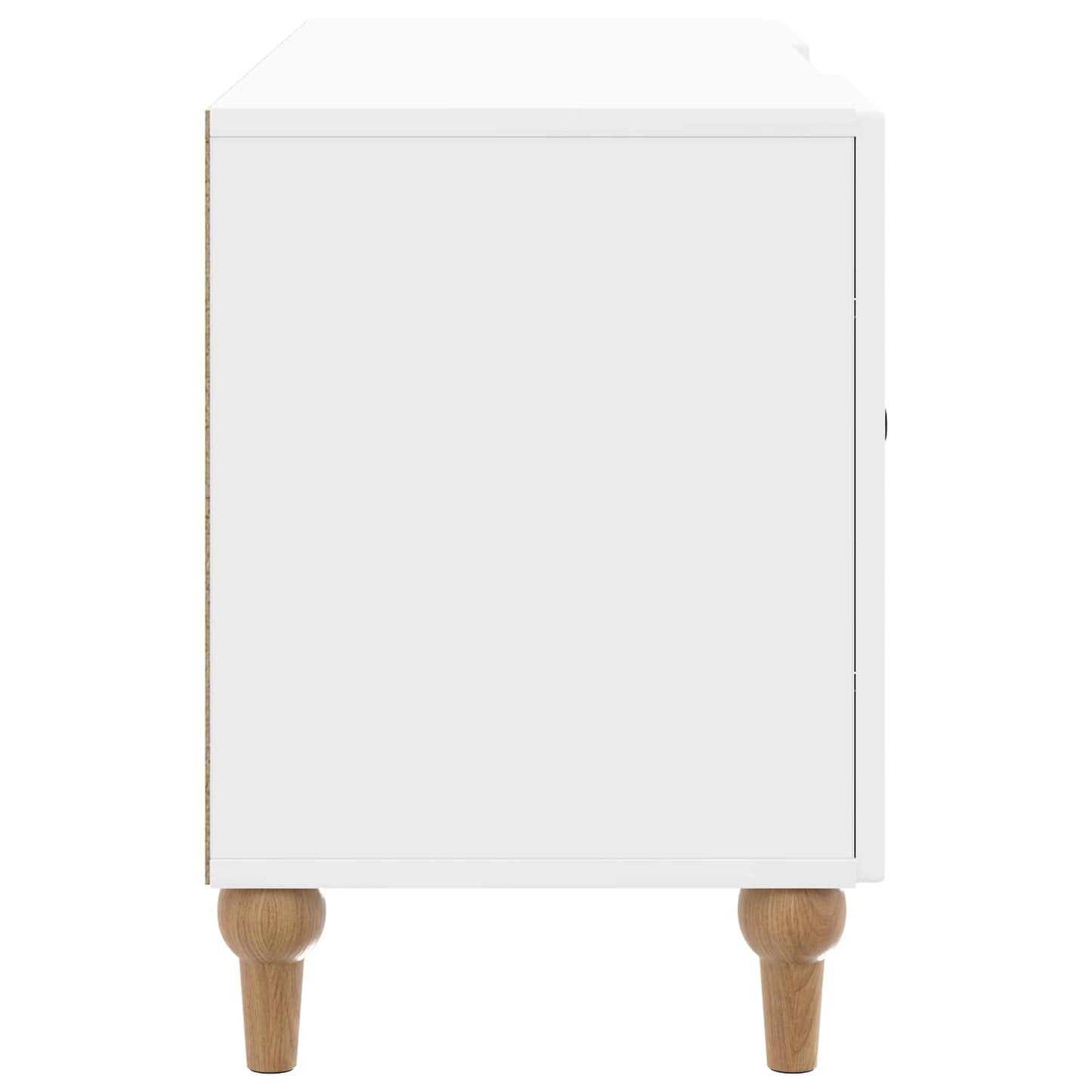 TV-kast Hoogglans Wit 102 x 34,5 x 50 cm Bewerkt hout