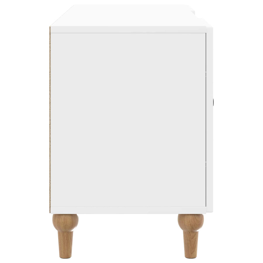 TV-kast Hoogglans Wit 102 x 34,5 x 50 cm Bewerkt hout