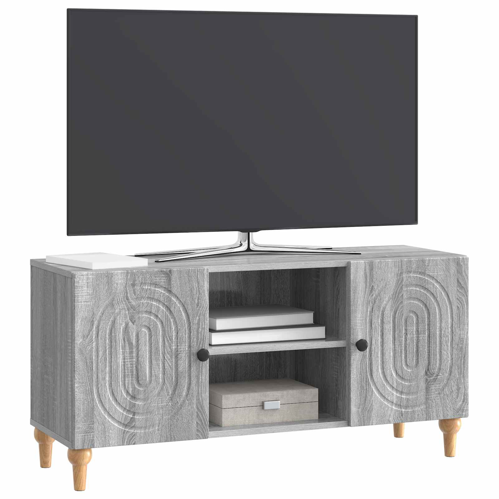 TV-kast Grijs sonoma 102 x 34,5 x 50 cm Bewerkt hout