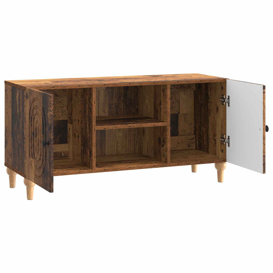 TV-kast Oud hout 102 x 34,5 x 50 cm Bewerkt hout
