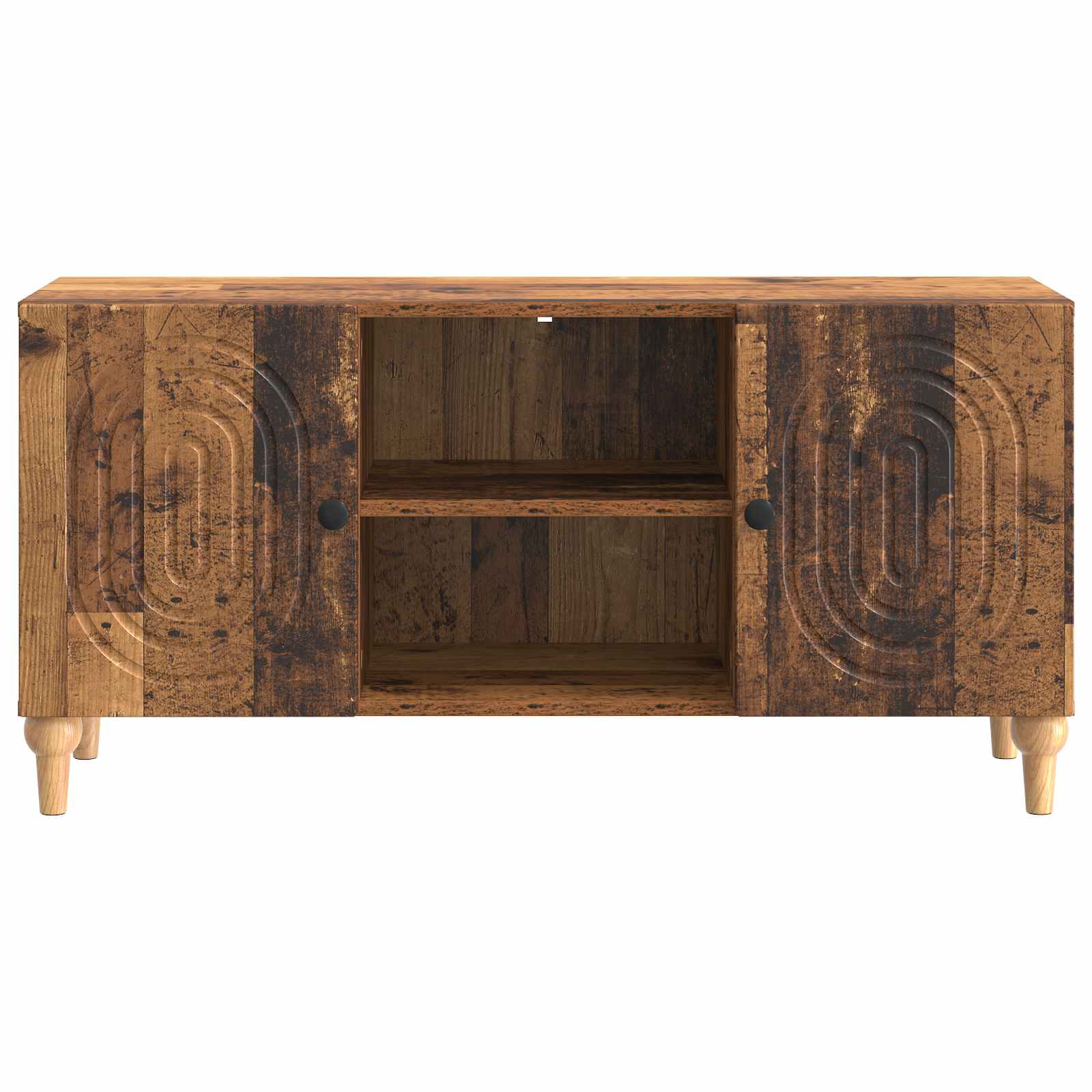 TV-kast Oud hout 102 x 34,5 x 50 cm Bewerkt hout