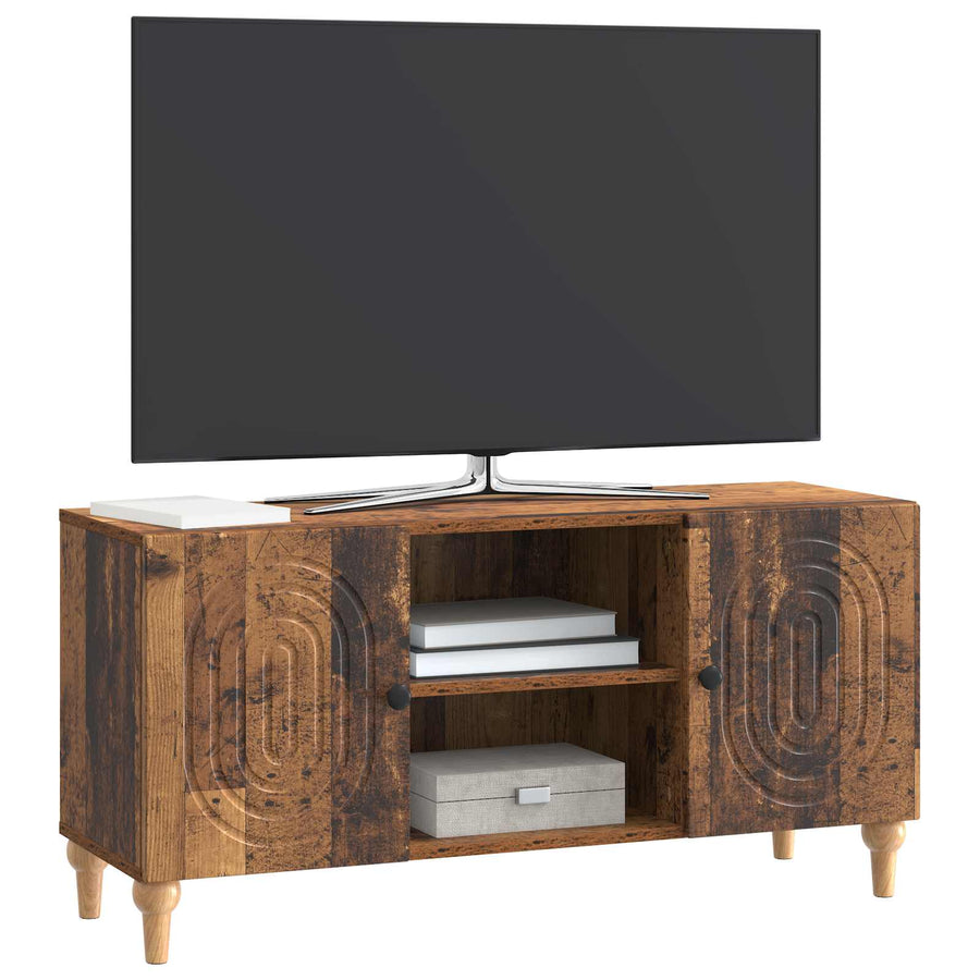 TV-kast Oud hout 102 x 34,5 x 50 cm Bewerkt hout
