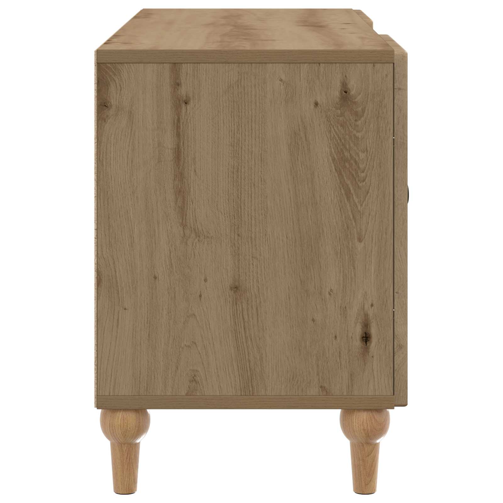 TV-kast Artisanaal eiken 102 x 34,5 x 50 cm Bewerkt hout
