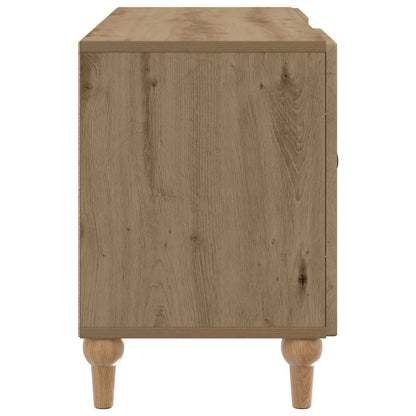 TV-kast Artisanaal eiken 102 x 34,5 x 50 cm Bewerkt hout