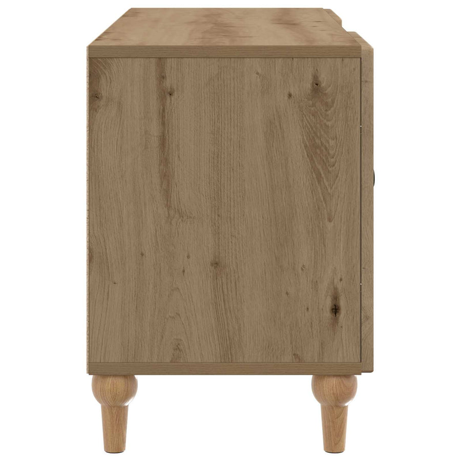 TV-kast Artisanaal eiken 102 x 34,5 x 50 cm Bewerkt hout