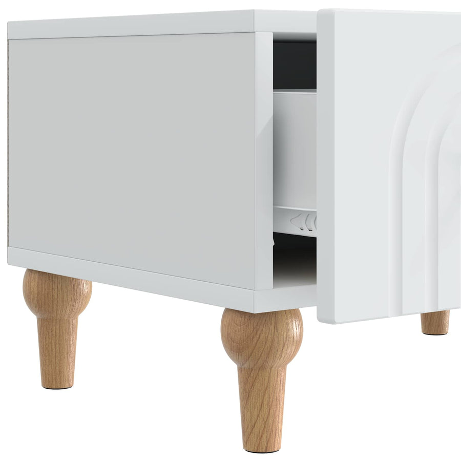 TV-kast met lade Wit 147 x 34,5 x 30 cm Bewerkt hout