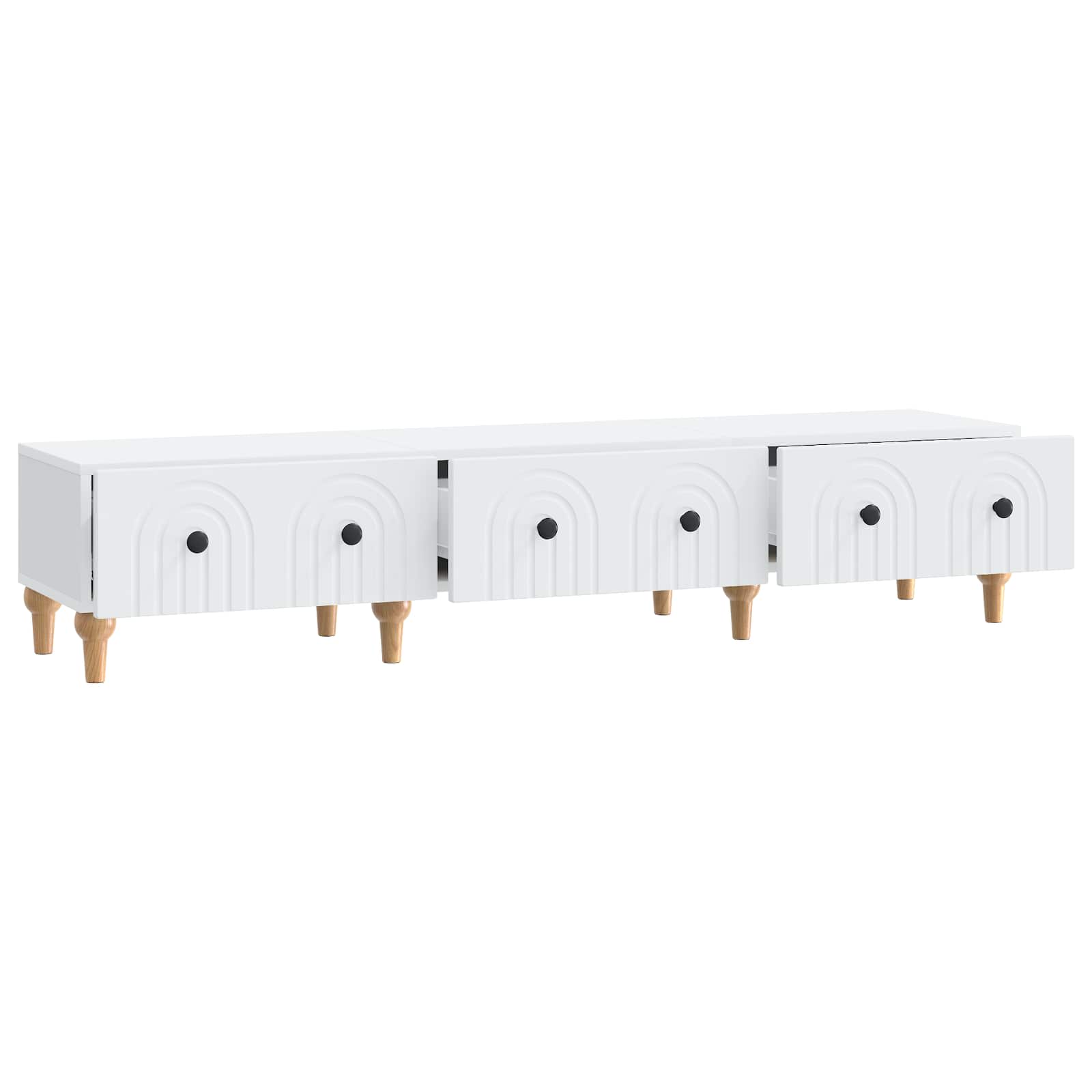 TV-kast met lade Wit 147 x 34,5 x 30 cm Bewerkt hout