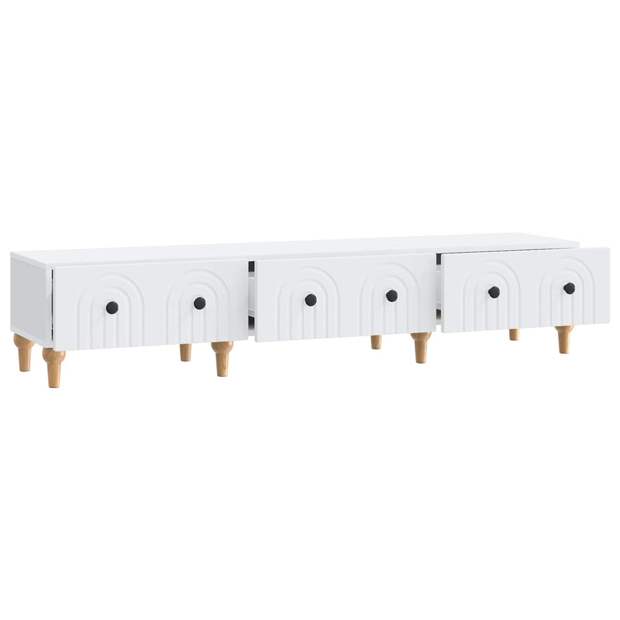 TV-kast met lade Wit 147 x 34,5 x 30 cm Bewerkt hout