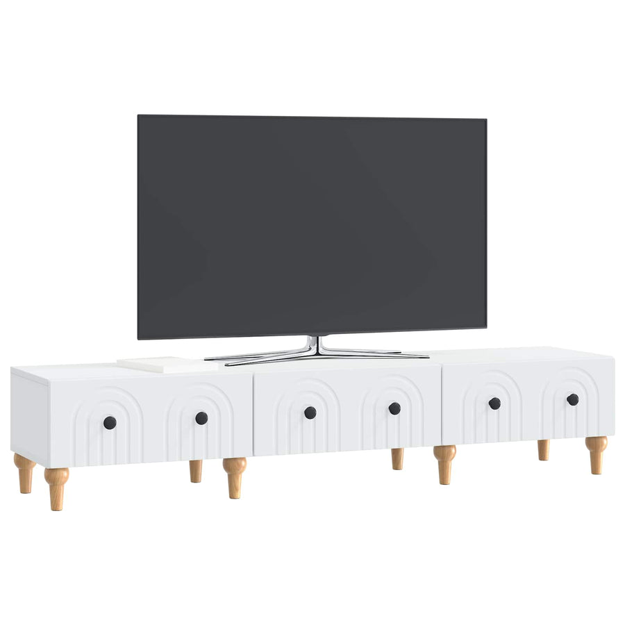TV-kast met lade Wit 147 x 34,5 x 30 cm Bewerkt hout