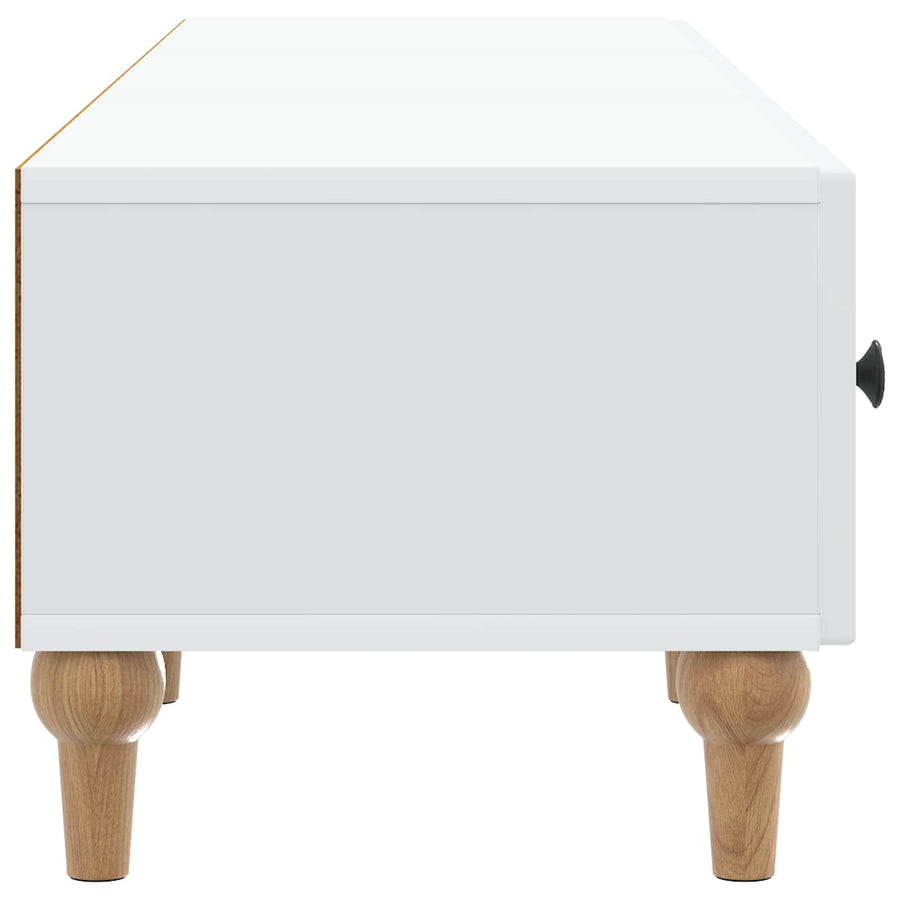 TV-kast met lade Wit 147 x 34,5 x 30 cm Bewerkt hout