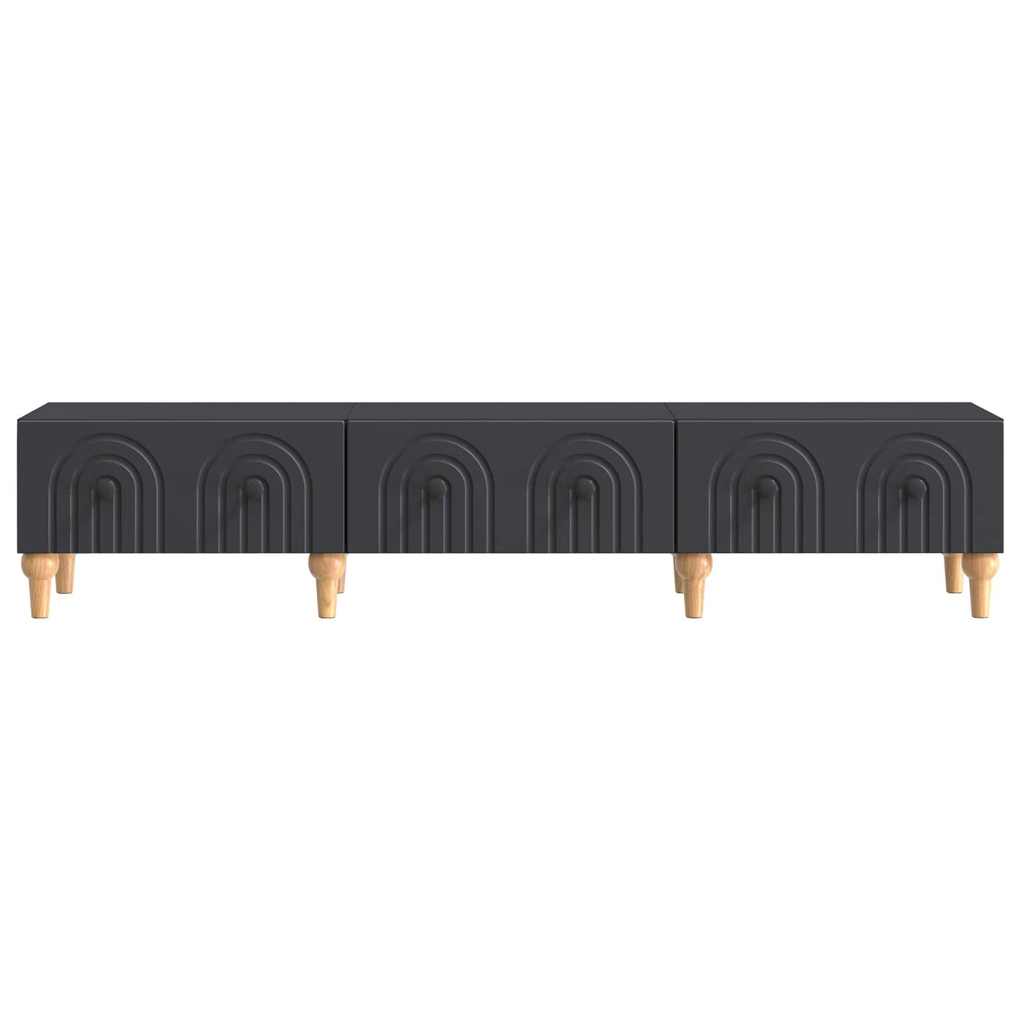 TV-kast met lade Zwart 147 x 34,5 x 30 cm Bewerkt hout
