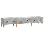 TV-kast 147x34,5x30 cm betongrijs bewerkt hout