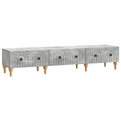 TV-kast met lade Betongrijs 147 x 34,5 x 30 cm Bewerkt hout