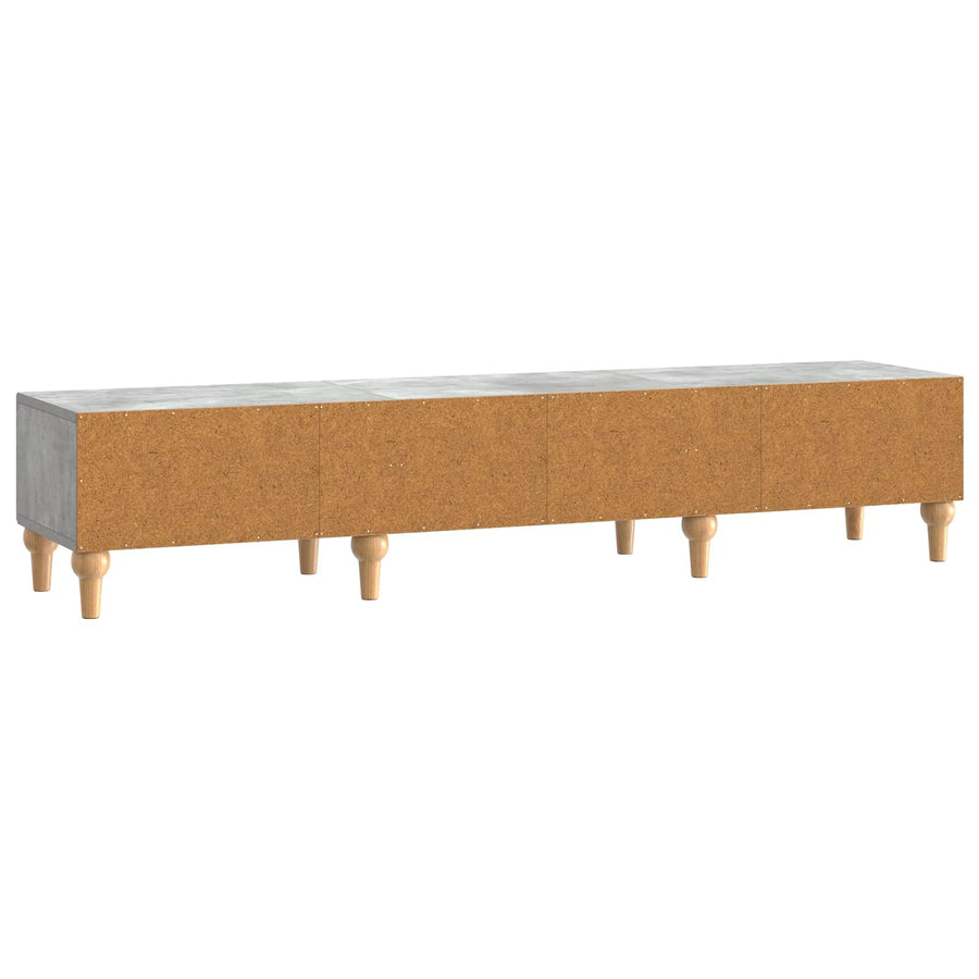 TV-kast met lade Betongrijs 147 x 34,5 x 30 cm Bewerkt hout