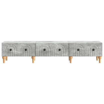 TV-kast met lade Betongrijs 147 x 34,5 x 30 cm Bewerkt hout