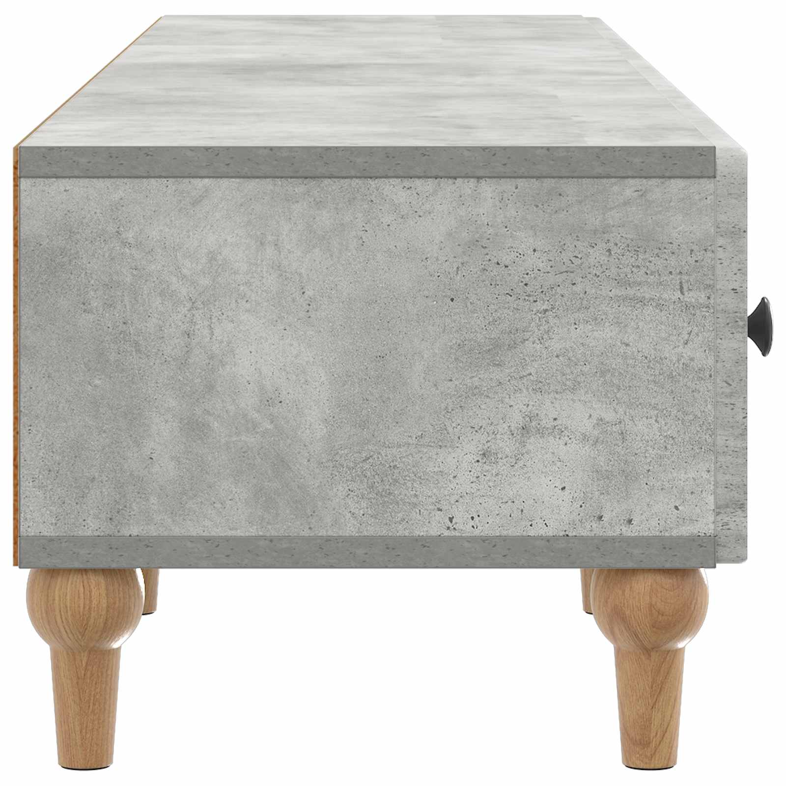 TV-kast met lade Betongrijs 147 x 34,5 x 30 cm Bewerkt hout