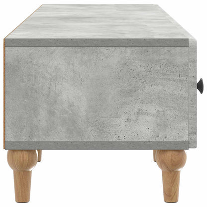 TV-kast met lade Betongrijs 147 x 34,5 x 30 cm Bewerkt hout