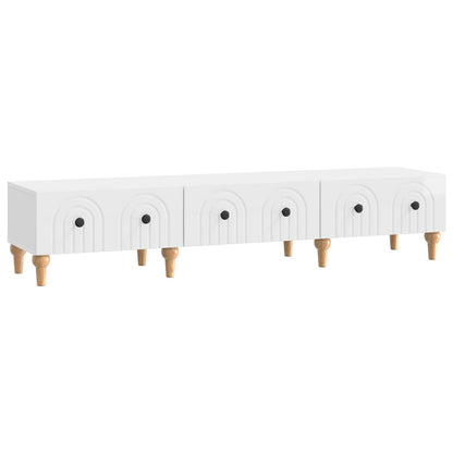 TV-kast met lade Hoogglans Wit 147 x 34,5 x 30 cm Bewerkt hout