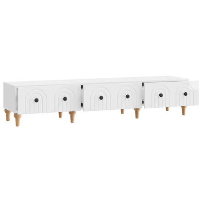 TV-kast met lade Hoogglans Wit 147 x 34,5 x 30 cm Bewerkt hout