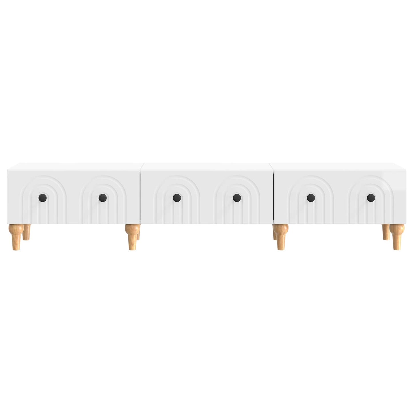 TV-kast met lade Hoogglans Wit 147 x 34,5 x 30 cm Bewerkt hout