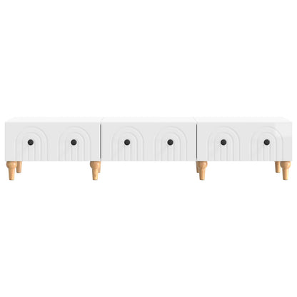 TV-kast met lade Hoogglans Wit 147 x 34,5 x 30 cm Bewerkt hout