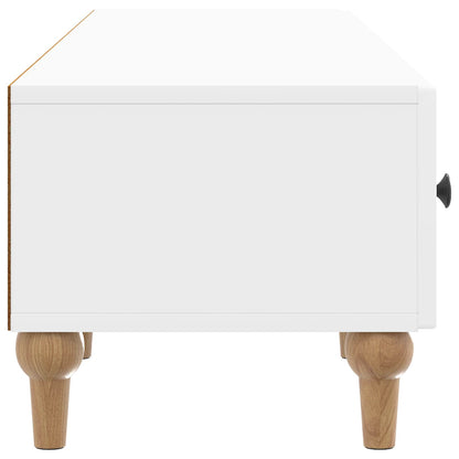 TV-kast met lade Hoogglans Wit 147 x 34,5 x 30 cm Bewerkt hout