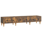 TV-kast 147x34,5x30 cm gerookt eiken bewerkt hout