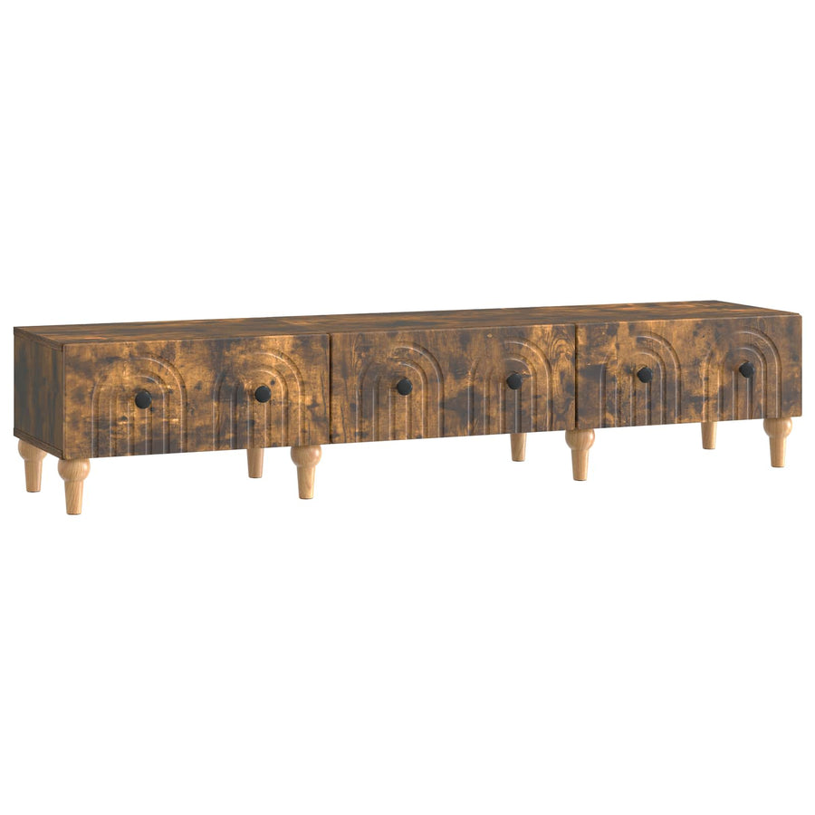 TV-kast met lade Gerookt eiken 147 x 34,5 x 30 cm Bewerkt hout