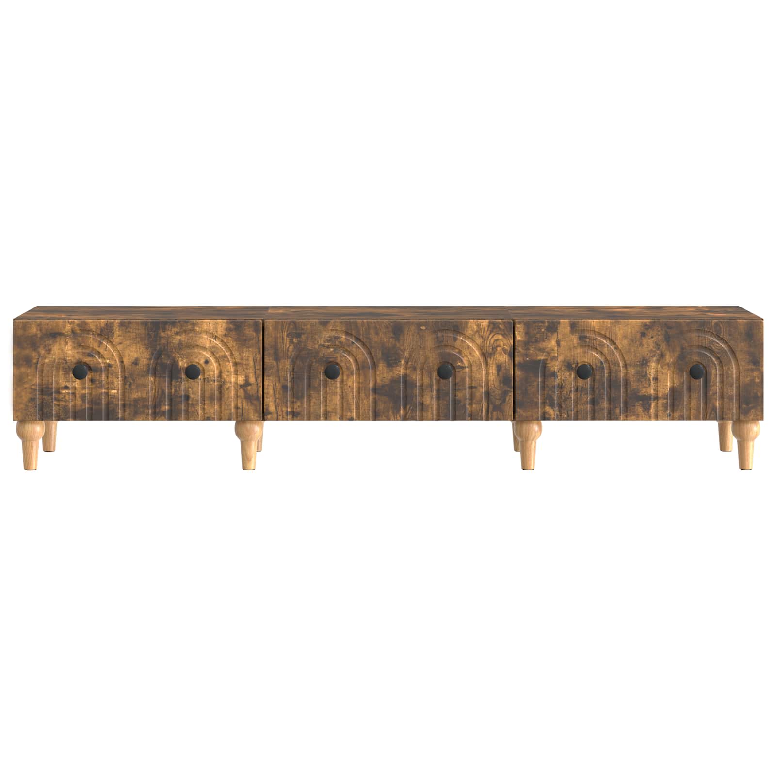 TV-kast met lade Gerookt eiken 147 x 34,5 x 30 cm Bewerkt hout