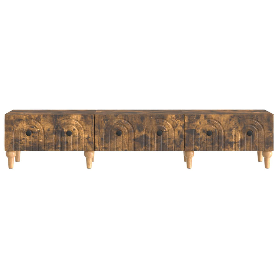 TV-kast met lade Gerookt eiken 147 x 34,5 x 30 cm Bewerkt hout