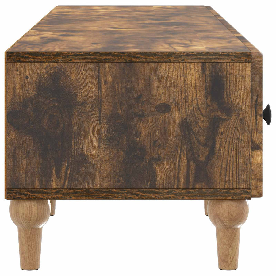 TV-kast met lade Gerookt eiken 147 x 34,5 x 30 cm Bewerkt hout