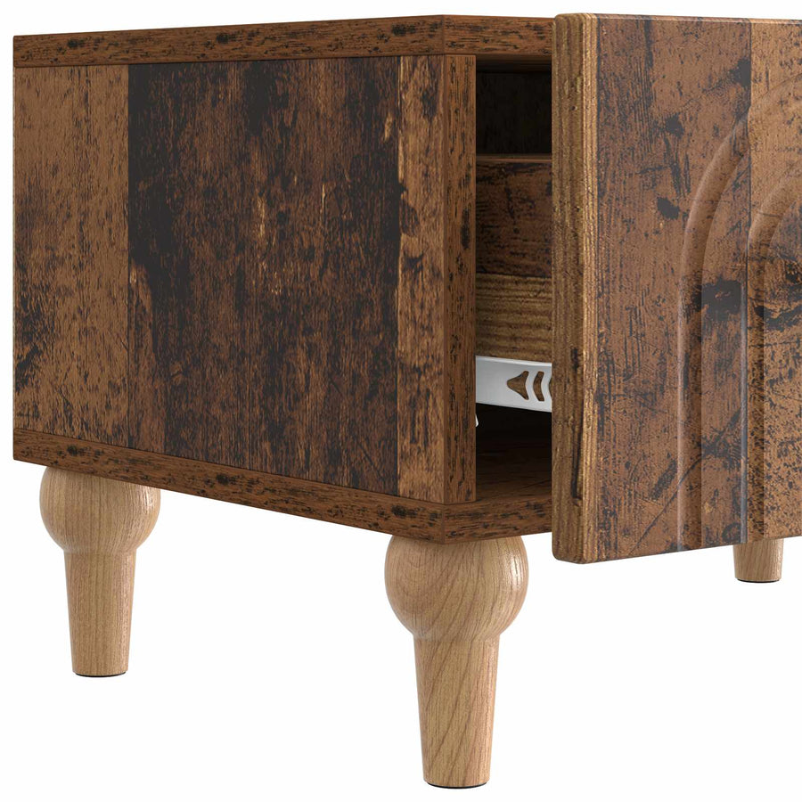 TV-kast met lade Oud hout 147 x 34,5 x 30 cm Bewerkt hout