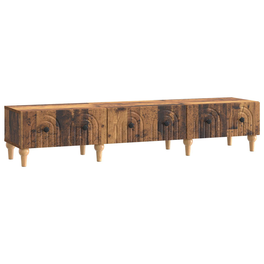 TV-kast met lade Oud hout 147 x 34,5 x 30 cm Bewerkt hout