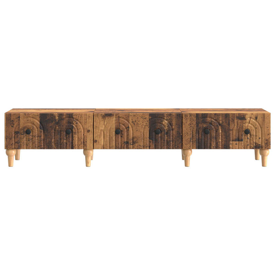 TV-kast met lade Oud hout 147 x 34,5 x 30 cm Bewerkt hout