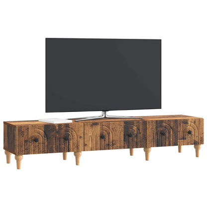 TV-kast met lade Oud hout 147 x 34,5 x 30 cm Bewerkt hout